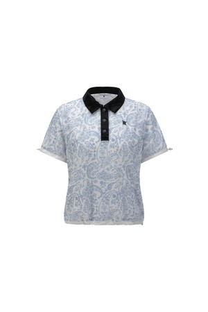 [ANEW GOLF] WOMEN PAISLEY MESH T-SHIRT_BL_BLUE-a