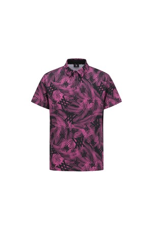 [ANEW GOLF] MEN TROPICAL PATTERN SHORT T-SHIRT_HP_PINK-a