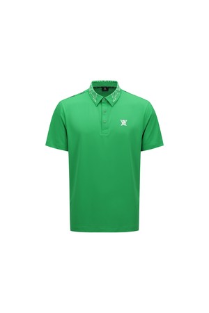 [ANEW GOLF] MEN SM NEW SIGNATURE LOGO SHORT T-SHIRT_GN_GREEN-a