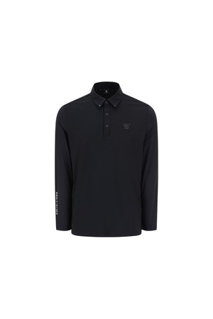 [ANEW GOLF] MEN BACK AIR DOT LONG T-SHIRT_BK_BLACK-a