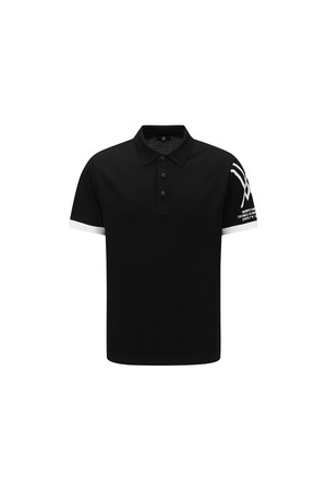 [ANEW GOLF] MEN LOGO POINT SHORT SLEEVE SWEATER_BK_BLACK-a