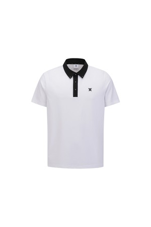 [ANEW GOLF] MEN BACK CONTRAST T-SHIRT_WH_WHITE-a