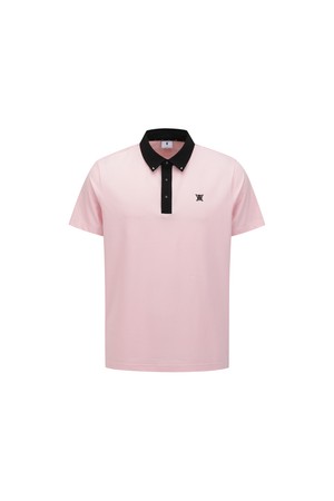 [ANEW GOLF] MEN BACK CONTRAST T-SHIRT_LP_PINK-a