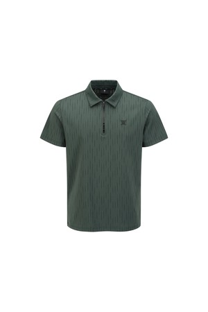 [ANEW GOLF] MEN SOLID HALF ZIP T-SHIRT_DN_GREEN-a
