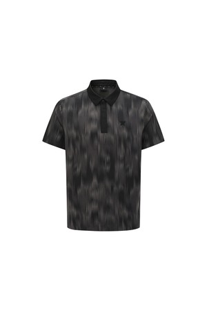 [ANEW GOLF] MEN MOSAIC PATTERN T-SHIRT_BK_BLACK-a