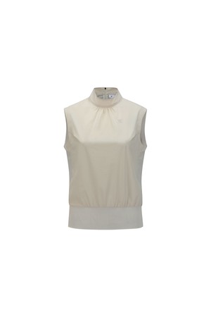 [ANEW GOLF] WOMEN BACK ZIP MOCK NECK VEST_BE_BEIGE-a