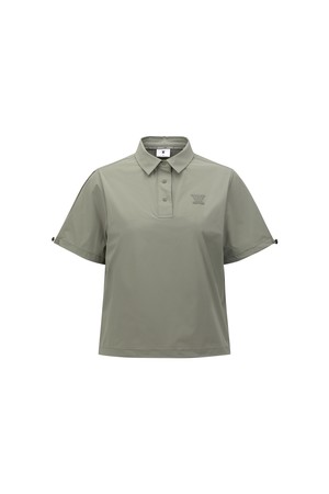 [ANEW GOLF] WOMEN VOLUME STRING T-SHIRT_LK_KHAKI-a