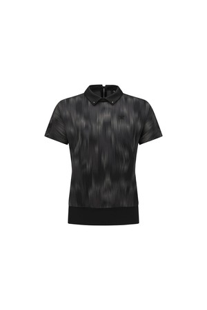 [ANEW GOLF] WOMEN MOSAIC BACK ZIP T-SHIRT_BK_BLACK-a