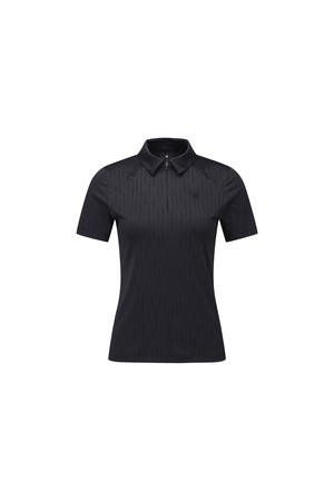 [ANEW GOLF] WOMEN SOLID BACK ZIP T-SHIRT_BK_BLACK-a