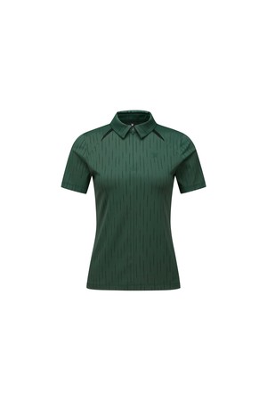 [ANEW GOLF] WOMEN SOLID BACK ZIP T-SHIRT_DN_GREEN-a
