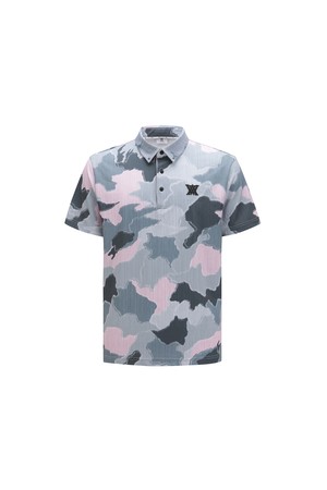 [ANEW GOLF] MEN WAVE PATTERN SHORT T-SHIRT_LP_PINK-a