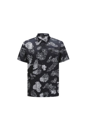 [ANEW GOLF] MEN WAVE PATTERN SHORT T-SHIRT_BK_BLACK-a
