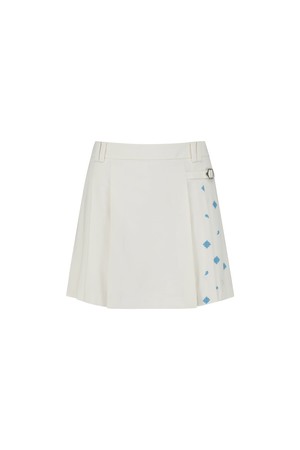 [ANEW GOLF] WOMEN SEASONAL PLEATS HALF PANTS_IV_IVORY-a
