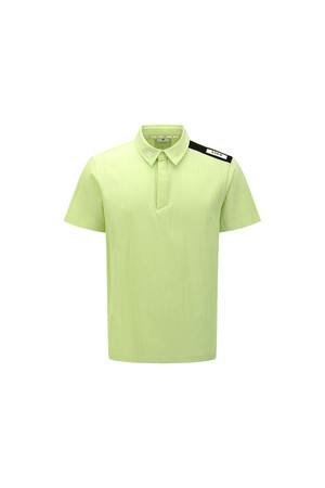 [ANEW GOLF] MEN COOL TOUCH EMBO T-SHIRT_LI_YELLOW-a