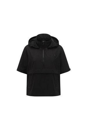 WOMEN HOODY ANORAK JACKET_BK