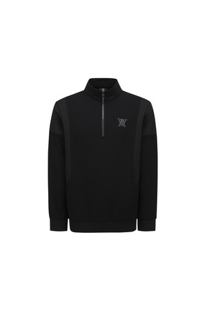 M HALF ZIP L/TS_BK
