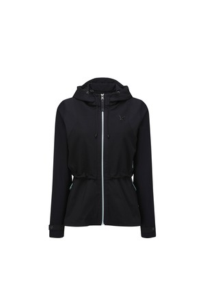 WOMEN FA MID LENGTH HOODED JACKET_BK