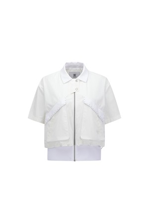 WOMEN FA ESSENTIAL SHORT SLEEVE JACKET_WH