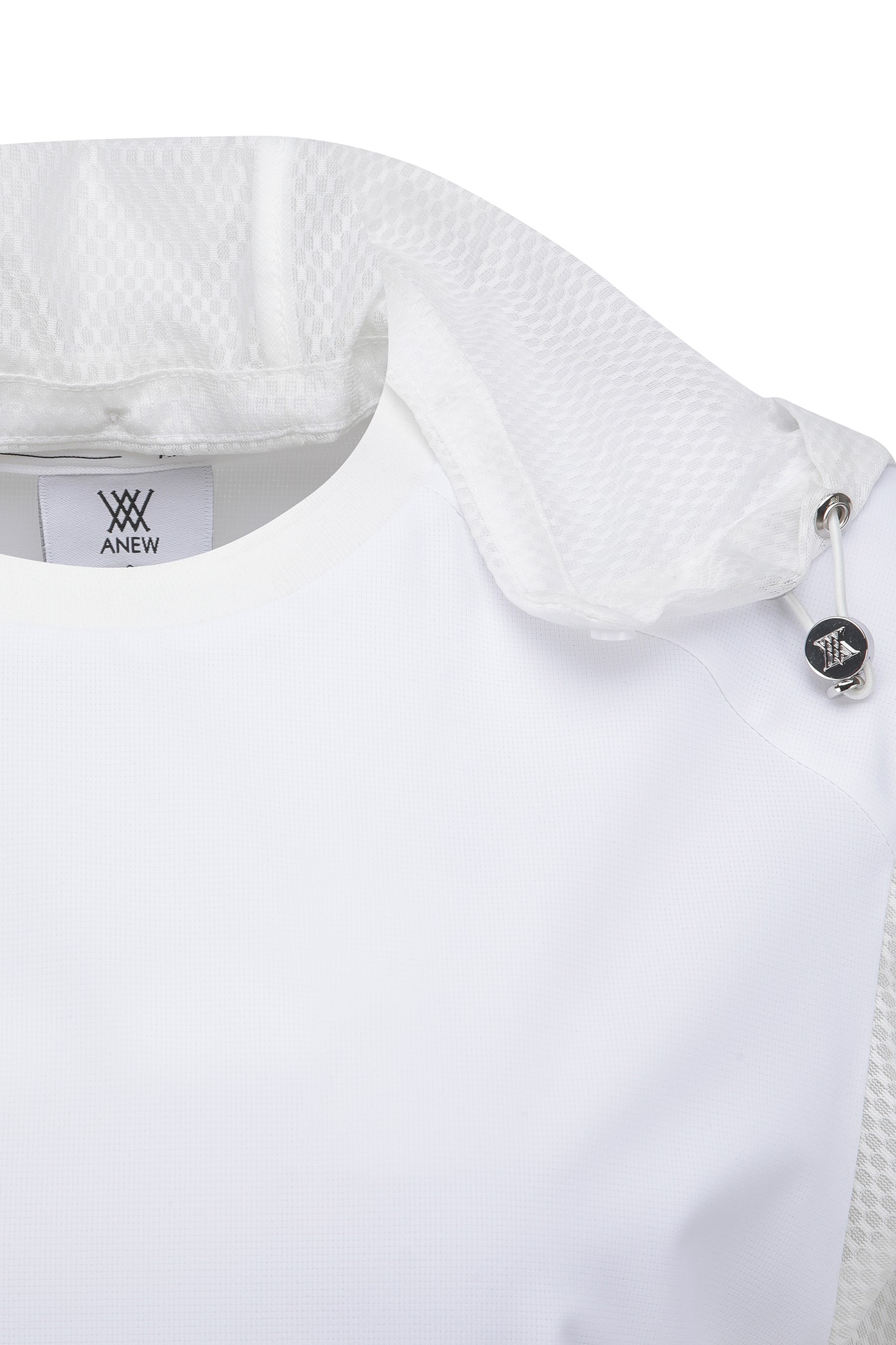 ANEW GOLF] WOMEN SM HOODY POCKET SHORT T-SHIRT_WH_ANEW GOLF
