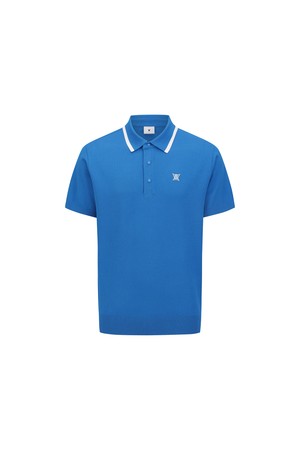 [ANEW GOLF] MEN ROPE LOGO SHORT SLEEVE T-SHIRT_BL_BLUE-a