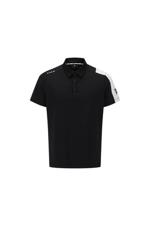 [ANEW GOLF] MEN BLOCK POINT T-SHIRT_BK_BLACK-a