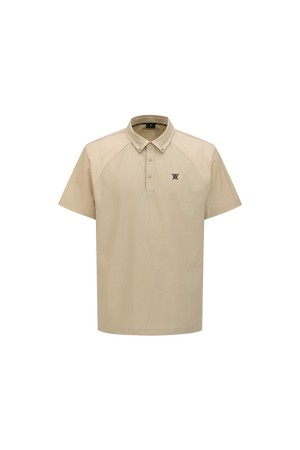 [ANEW GOLF] MEN BACK LOGO POINT T-SHIRT_BE_BEIGE-a