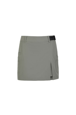 [ANEW GOLF] WOMEN CARGO INCISION SKIRT_LK_KHAKI-a