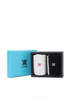 [ANEW GOLF] [ONLINE EXCLUSIVE] WOMEN MIDDLE SOCKS GIFT BOX_MU_BLACK-a