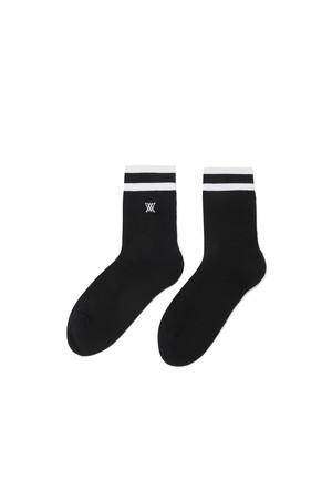 [ANEW GOLF] [ONLINE EXCLUSIVE] WOMEN MIDDLE SOCKS_BK_BLACK-a