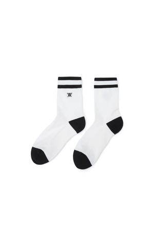 [ANEW GOLF] [ONLINE EXCLUSIVE] WOMEN MIDDLE SOCKS_WH_WHITE-a