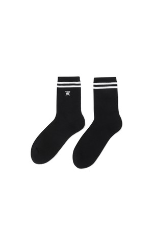 [ANEW GOLF] [ONLINE EXCLUSIVE] MEN MIDDLE SOCKS_BK_BLACK-a