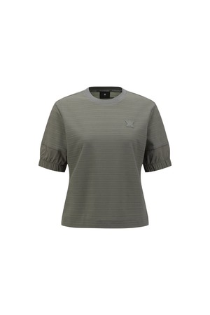 [ANEW GOLF] WOMEN VOLUME ROUND T-SHIRT_KH_KHAKI-a