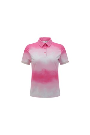 [ANEW GOLF] WOMEN AURORA PATTERN T-SHIRT_PI_PINK-a