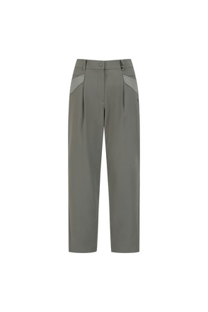 [ANEW GOLF] WOMEN TAPERED ZIP POINT PANTS_KH_KHAKI-a