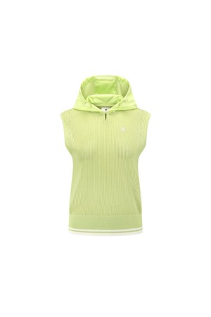 [ANEW GOLF] WOMEN HOODED KNIT VEST_LI_YELLOW-a