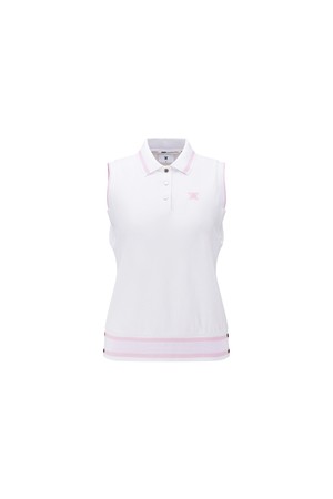 [ANEW GOLF] WOMEN SOLID SLEEVELESS_WH_WHITE-a