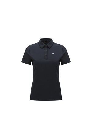 [ANEW GOLF] WOMEN HYBRID SOLID T-SHIRT_NA_NAVY-a
