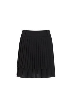[ANEW GOLF] WOMEN PLEATED WRAP SKIRT_BK_BLACK-a