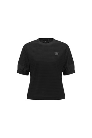 [ANEW GOLF] WOMEN VOLUME ROUND T-SHIRT_BK_BLACK-a