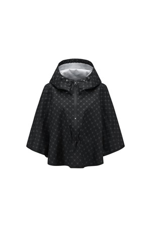 [ANEW GOLF] WOMEN LOGO DOT RAIN CAPE_BLACK-a