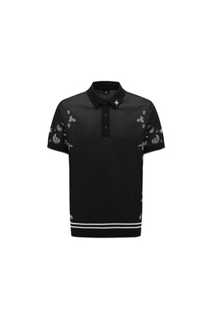 [ANEW GOLF] MEN PAISLEY SHORT SLEEVE SWEATER_BK_BLACK-a