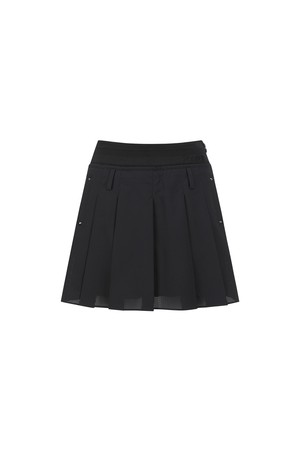 [ANEW GOLF] WOMEN BAND PLEATED SKIRT_BK_BLACK-a