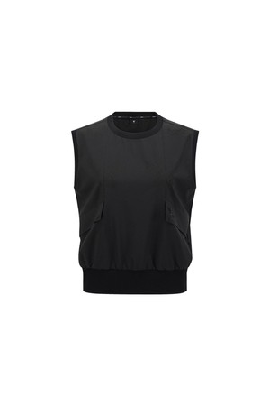[ANEW GOLF] WOMEN VOLUME SLEEVELESS_BK_BLACK-a