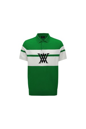 [ANEW GOLF] MEN ABSTRACT COLOR BLOCK SWEATER_GN