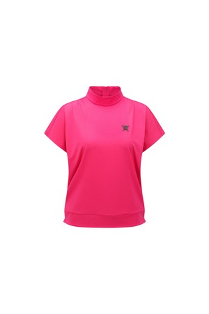 [ANEW GOLF] WOMEN MOCK NECK ANORAK T-SHIRT_HP_PINK-a