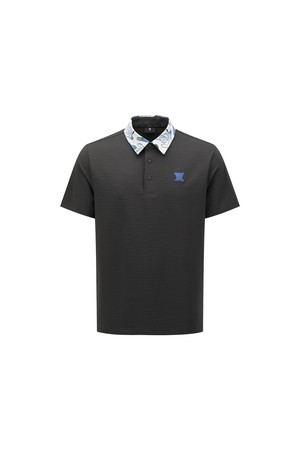 [ANEW GOLF] MEN ABSTRACT PRINTED POLO T-SHIRT_DG_GREY-a
