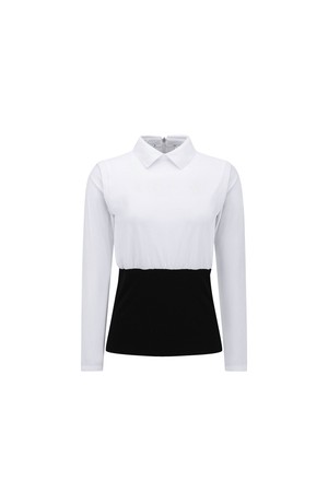 [ANEW GOLF] WOMEN REVERSE COOLING SLEEVE T-SHIRT_WH_WHITE-a