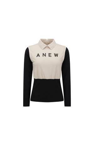 [ANEW GOLF] WOMEN REVERSE COOLING SLEEVE T-SHIRT_LE_BEIGE-a