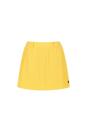 [ANEW GOLF] WOMEN ABSTRACT VOLUME FLARE SKIRT_YE_YELLOW-a