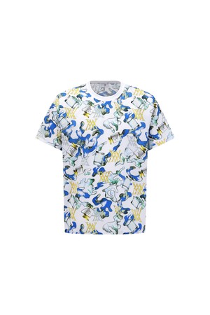 [ANEW GOLF] MEN ABSTRACT PATTERN CREWNECK T-SHIRT_WH-a
